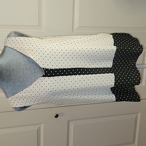 Vince Camuto Dressy Polka Dot Tank Blouse